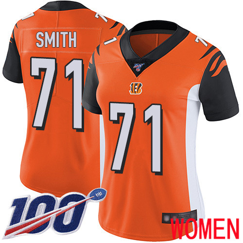 Cincinnati Bengals Limited Orange Women Andre Smith Alternate Jersey NFL Footballl 71 100th Season Vapor Untouchable